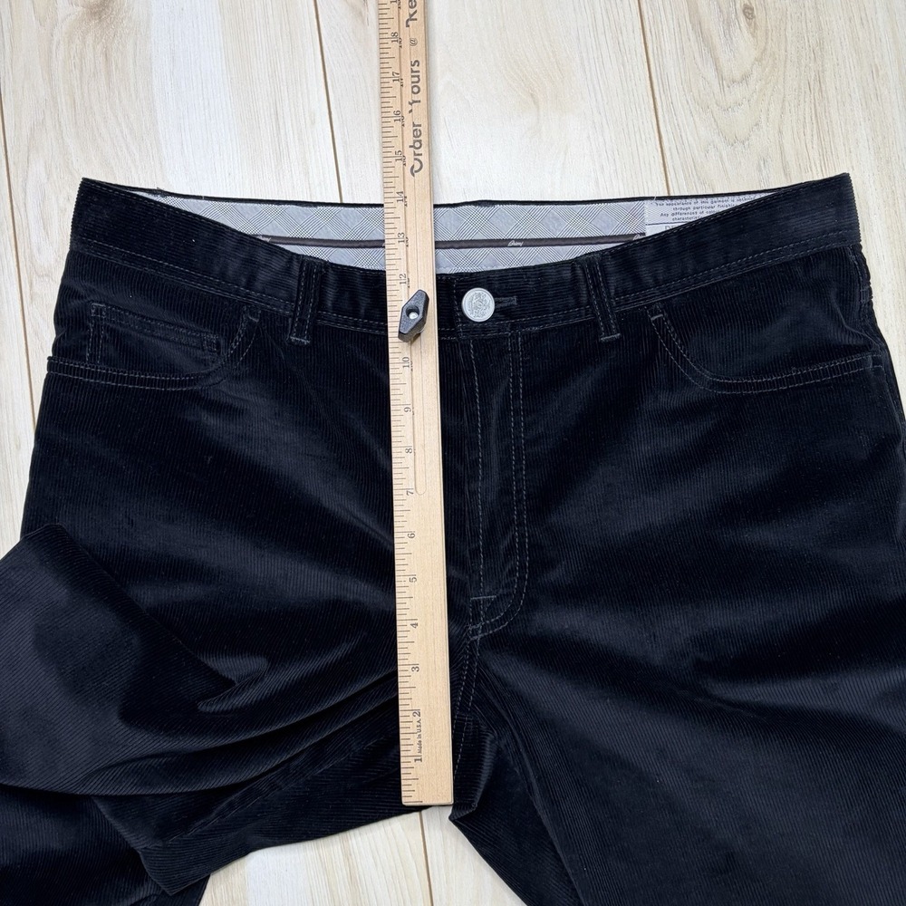 Brioni STELVIO Soft Cotton Luxury Corduroy Black Pants Mens 38x35 Italy - Picture 13 of 16